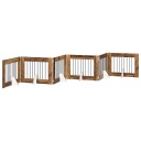 Vidaxl Foldbar Hundegitter Med Stativer 6 Stk. Gammelt Tre 482 cm