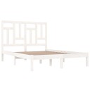 vidaXL Sengeramme hvit heltre furu 140x200 cm