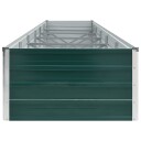 vidaXL Høybed galvanisert stål 480x80x45 cm grønn