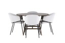 Venture Home Kaseidon Spisegruppe 100 cm Rund med 4 Evelina Stoler   Sort