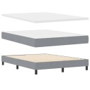  Box Spring Seng med Madrass Lysegrå 140x200 cm Tekstil