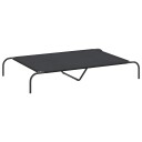 Vidaxl Forhøyet Hundeseng Svart 130X80X20 cm Tekstil Og Stål