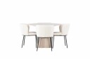 Venture Home Olivia Spisegruppe 110 cm Rund med 4 Edina Stoler Whitewash