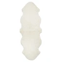 Skinnwille Curly Saueskinn 60x180 cm White