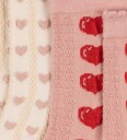 Konges Sløjd Sokker   2 pack   Heart Mix   Konges Sløjd   33/35   Sokker Hvit Rosa Rød   33 35