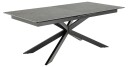 Irwine spisebord 100x200/240cm med uttrekk svart.