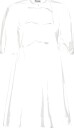Ganni Cotton Poplin Tie String Mini Dress   White   42