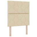  Box Spring Seng med madras Krem 80x200 cm Stoff