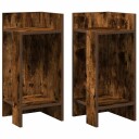  Sidebord 2 stk med hylle røkt eik 25,5x27x60 cm 8721158574305