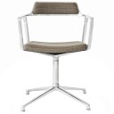 Vipp 452 Svingstol med Føtter Dark Sand / Polert Aluminium