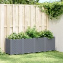 Plantekasse grå 160x40x53 cm PP