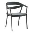 Venture Home Slit hagestol inkl. pute, stabelbar svart . 1694126-03-0 1696787-01-0
