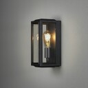 Konstsmide Carpi vegglykte svart small klart glass E27