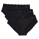 Calvin Klein Truser 3P Boyshorts Hipster Svart polyamid Large Dame