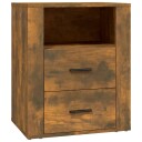 vidaXL Nattbord røkt eik 50x36x60 cm konstruert tre