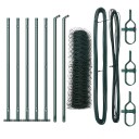  Gjerde med innlegg. grønn 0.4 x 10 m PVC belagt stål