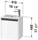 Duravit Ketho.2 Servantskap 1 Dør 410x292 mm Venstre Hvit Matt