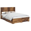  Sengramme med oppbevaring og hodegavl Gammelt tre 120 x 190 cm