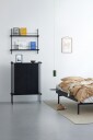 Forlengbar Seng Med Ribber 90 180 cm Sort