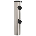 vidaXL Paraplyfotstang 0.63 kg Naturlig rustfritt stål Rustfritt stål