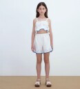 Tiny Cottons Shorts   Lin   Off White m. Svaner   Tiny Cottons   8 år 128   Shorts   Hvit