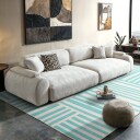 Wilton teppe   Joma turkis/hvit Størrelse: 240 x 340 cm