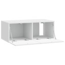  Vegghengt TV skap 59,5 x 41 x 30 cm Høgglans hvit