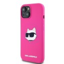 Karl Lagerfeld Choupette MagSafe Silikon Mobildeksel for iPhone 15 Plus / 14 Plus - Rosa