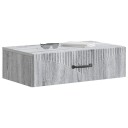 vidaXL Vegghengt Sidebord Grå sonoma 59 x 34,5 x 17 cm Konstruert tre