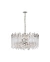 Adele Large Wide Drum Chandelier Polished Nickel