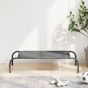 vidaXL Forhøyet hundeseng grå 90x50x20 cm tekstil og stål