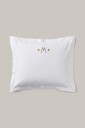Staycation   Putetrekk Careful Monogram i bomullspercale   Hvit