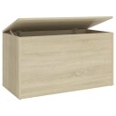vidaXL Oppbevaringskiste sonoma eik 84x42x46 cm konstruert tre