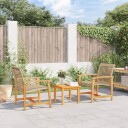  Bistrosett 3 deler beige polyrotting og akasie 367603
