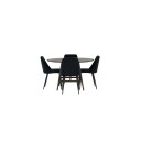 Spisegruppe Venture Home Kaseidon Ø100 cm med 4 stk Night Stoler