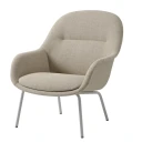 Muuto Fiber Soft Lounge Armchair Tube Base   Ecriture 240 Grey