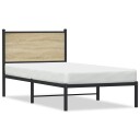  Sengeramme i metall uten madrass sonoma eik 75x190 cm 8721102952937