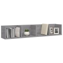 vidaXL Veggmontert CD-hylle gr? sonoma 100x18x18 cm konstruert tre