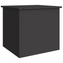 vidaXL Hageoppbevaringsputeeske Stål 55 x 50,5 x 50 cm 117 L Svart