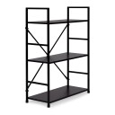 Trehyller trehylle metallramme bred LOFT ModernHome Svart