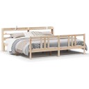 Sengeramme med hodegavl 200x200 cm heltre furu
