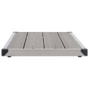 vidaXL Utendørs dusjbrett WPC rustfritt stål 110x62 cm grå