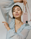 Ideal Of Sweden Atelier Necklace Case iPhone 12 Misty Rose Croco