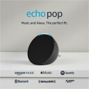 Amazon Echo Pop Smarthøyttaler Bluetooth Vannavstøtende Sort