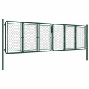 vidaXL Hageport stål 400x100 cm grønn
