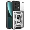 Xiaomi Redmi Note 13 Hybrid-deksel med Roterende Ring med Kameraskjold Hvit