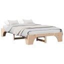  Sengramme Naturlig Tre Solid Furu Dobbel Holdbar Sengramme