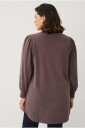 Ellos Plus collection   Genser med puffermer   Brun