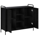 vidaXL Serviesskap Svart eik 97 x 33 x 81 cm Konstruert tre