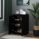 Skap 60x36x84 cm heltre furu - sort